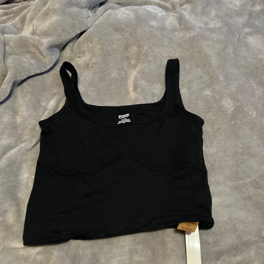 Women's PINK Victoria's Secret Black Tank Top M